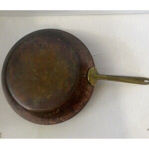 Vtg Paul Revere Ware Sig1801 Copper Skillet Fry Pan 10.5 “ (top) Brass Stainless
